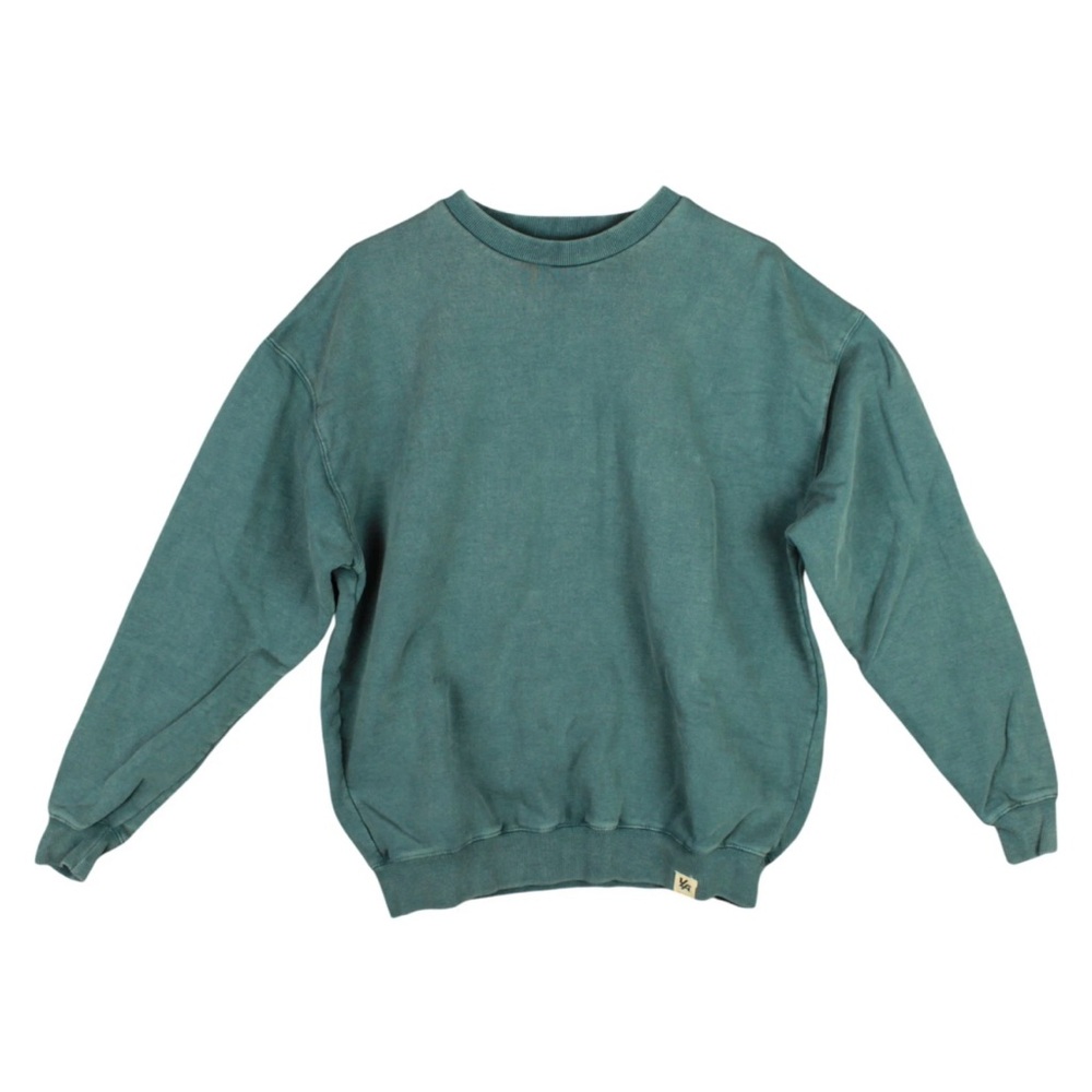 YoungLA Green Sweatshirt Size S Cotton Unisex Relaxed Fit Long Sleeves